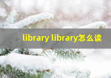 library library怎么读